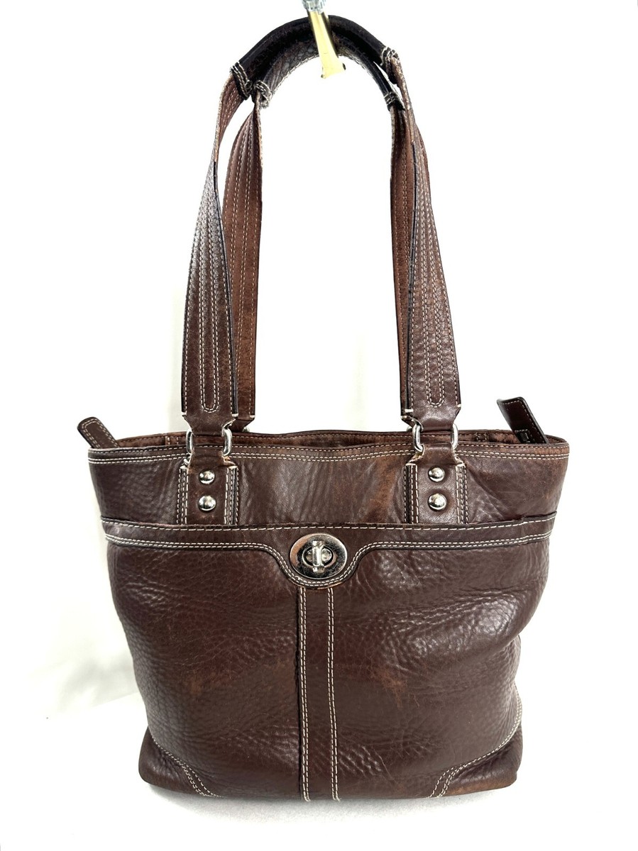 COACH Hamilton Hampton F13959 Brown Pebbled Leather Small Shoulder