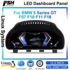 For BMW 5 Series GT F07/F10/F11/F18 2009-2017 12.3" Digital Dashboard Cluster