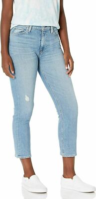 Hudson Jeans Barbara High Waist Crop Straight Leg Jeans, Size 25 - Blue