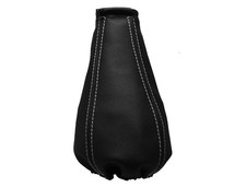 Weiß Faden Echtleder Schaltmanschette Schaltsack Für OPEL CORSA A 1982-1993