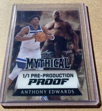 Anthony Edwards  1/1 Pre-PRODUCTION  ONE of Only ONE 2024 Leaf Exotic Mythical