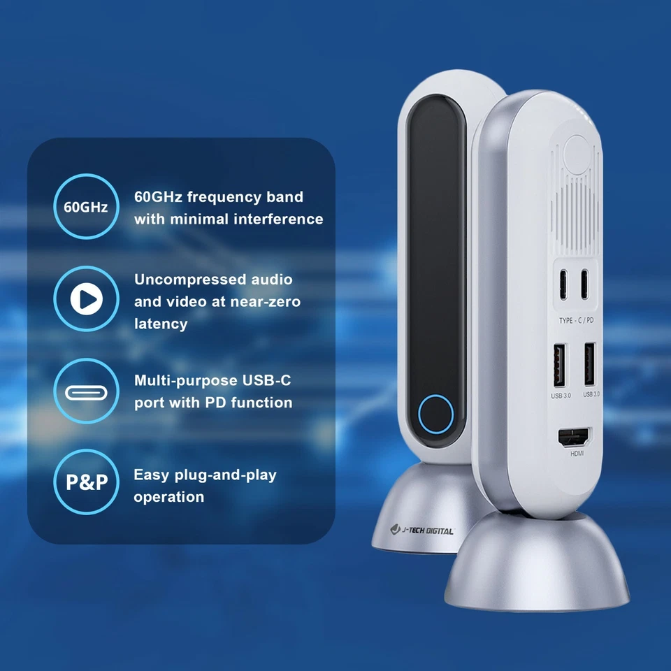 Extensor HDMI Inalámbrico 4k Transmisor USB-C + Kit Receptor 4K 30Hz 1080p 120Hz  Foto 2 de 4