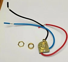 ZE-117M Zing Ear metal body push button multi-level light switch 3/8" thread