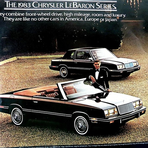 1983 Chrysler LeBaron Ricardo Montalban Vintage Original Print Ad 2 Page - Picture 6 of 8