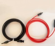 Black Red 10 AWG Solar Panel Extension Cable Silicone Flexible Wire Connectors