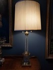 Pair of Large Crystal Columnar Lamps by Designer Warren Kessler — photo 7