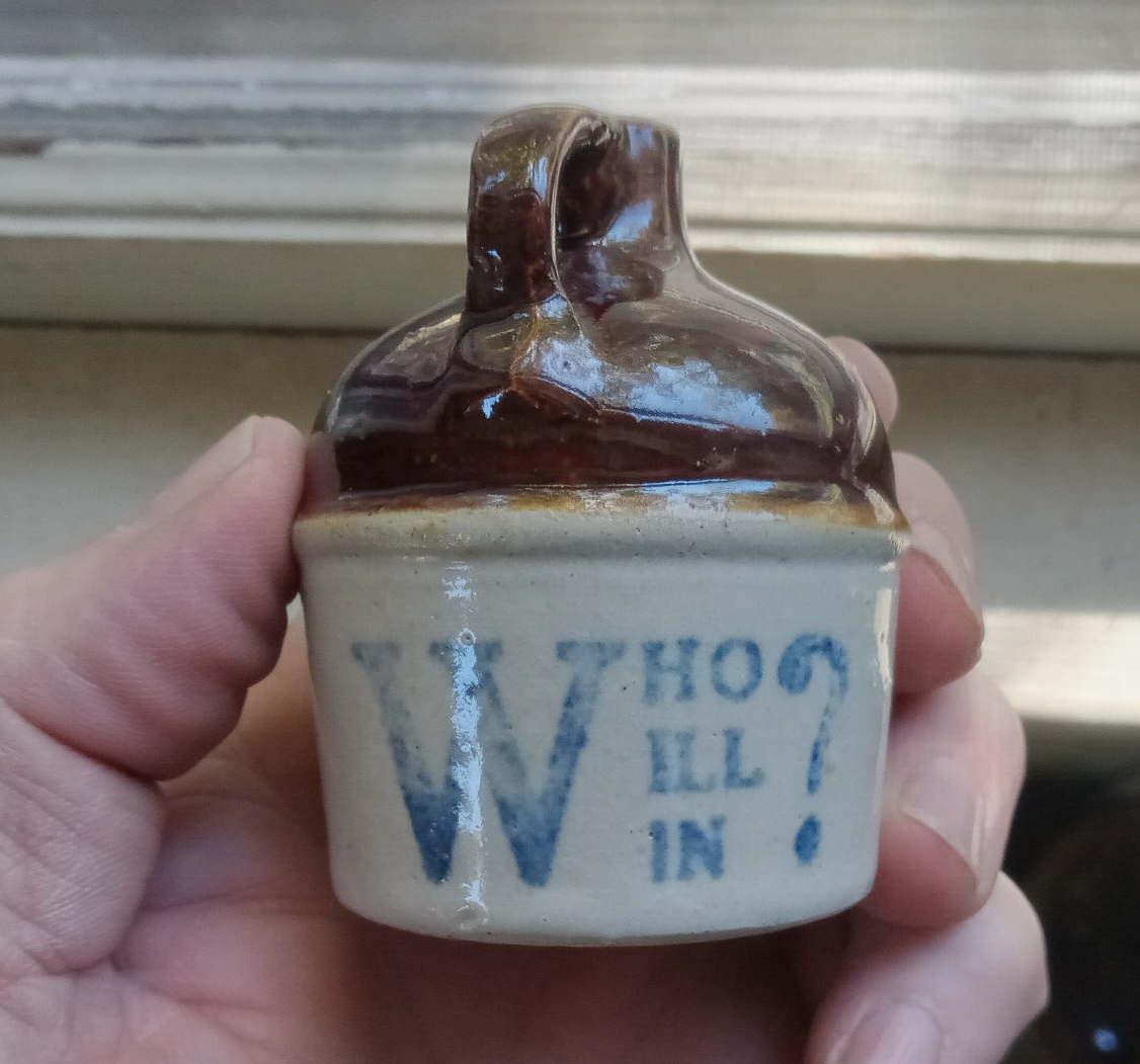 MICHIGAN MINNESOTA WHO WILL WIN? COLLEGE FOOTBALL REDWING STONEWARE MINI JUG