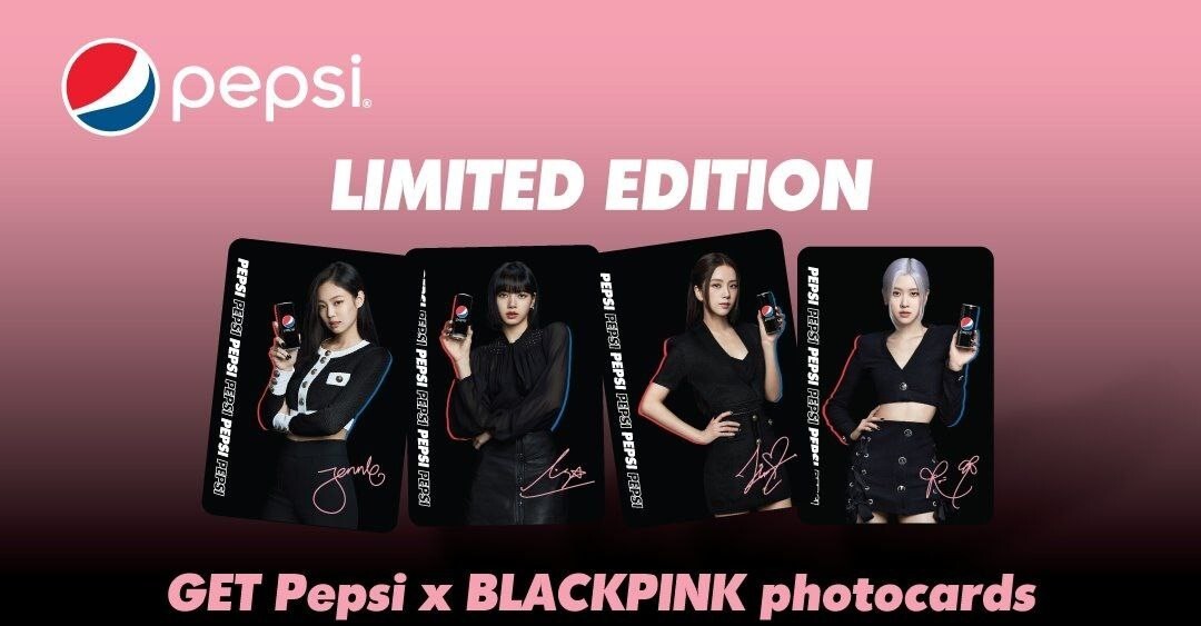 BLACKPINK JENNIE Pepsiカード 5 Sets BLACKPINK Pepsi Official Photocard Jisoo Jennie Rosé Lisa