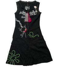 Quarter Romance Black Dress New Old Vintage Stock Size Small (RARE)