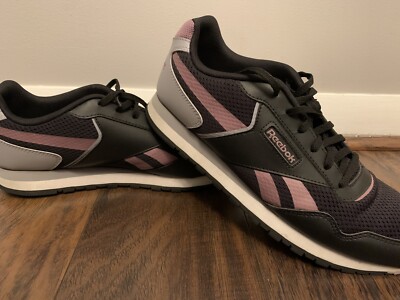 Reebok Royal Classic Jogger Black/Lavender Sz US 11 Women's Running Shoes LikNEW