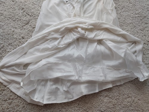 Louis Vuitton France Viscose White Womens Blouse Top Shirt Tunic Tank Small - Afbeelding 18 van 18