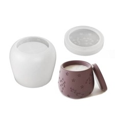 Elegant Storage Box Mold Resin Jar Molds with Lid Jewelry Container Epoxy