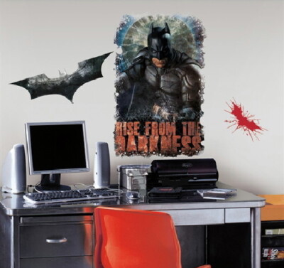 Batman The Dark Knight Rises Darkness Giant Peel & Stick Wall Decal Applique NEW