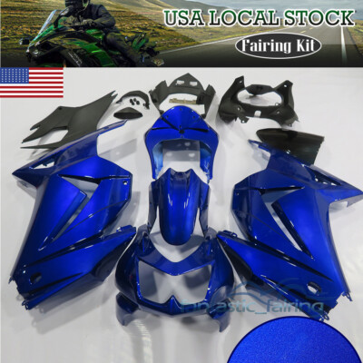 Glossy Blue Fairing Kit For Kawasaki Ninja 250R EX250J 2008-2012 ABS Bodywork 08