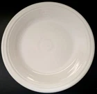 SET OF 2 HOMER LAUGHLIN FIESTA WHITE DINNER PLATES 10 1/2"