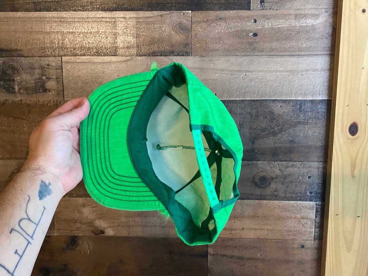 Barco Bear Snapback Hat VTG Rope Patch Cap Neon Green USA Made
