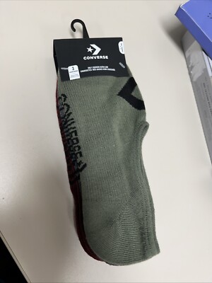 CONVERSE HALF CUSHION ULTRA LOW SOCKS MEN 3 PAIRS SIZE 6-12