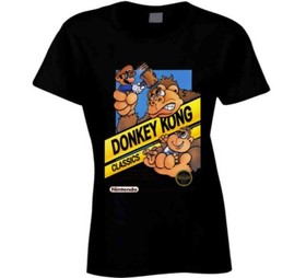Donkey Kong Classic Nes Video Game Cover T Shirt