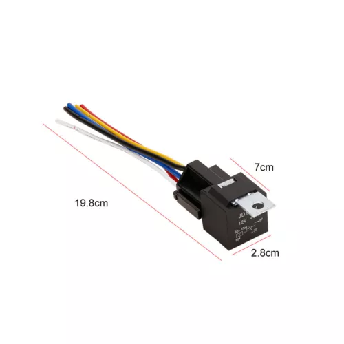 5Pcs 12V 40 Amp Car SPDT Relay DC 5 Pin 5 Wires W/ Harness Socket Automotive AU - Picture 13 of 17