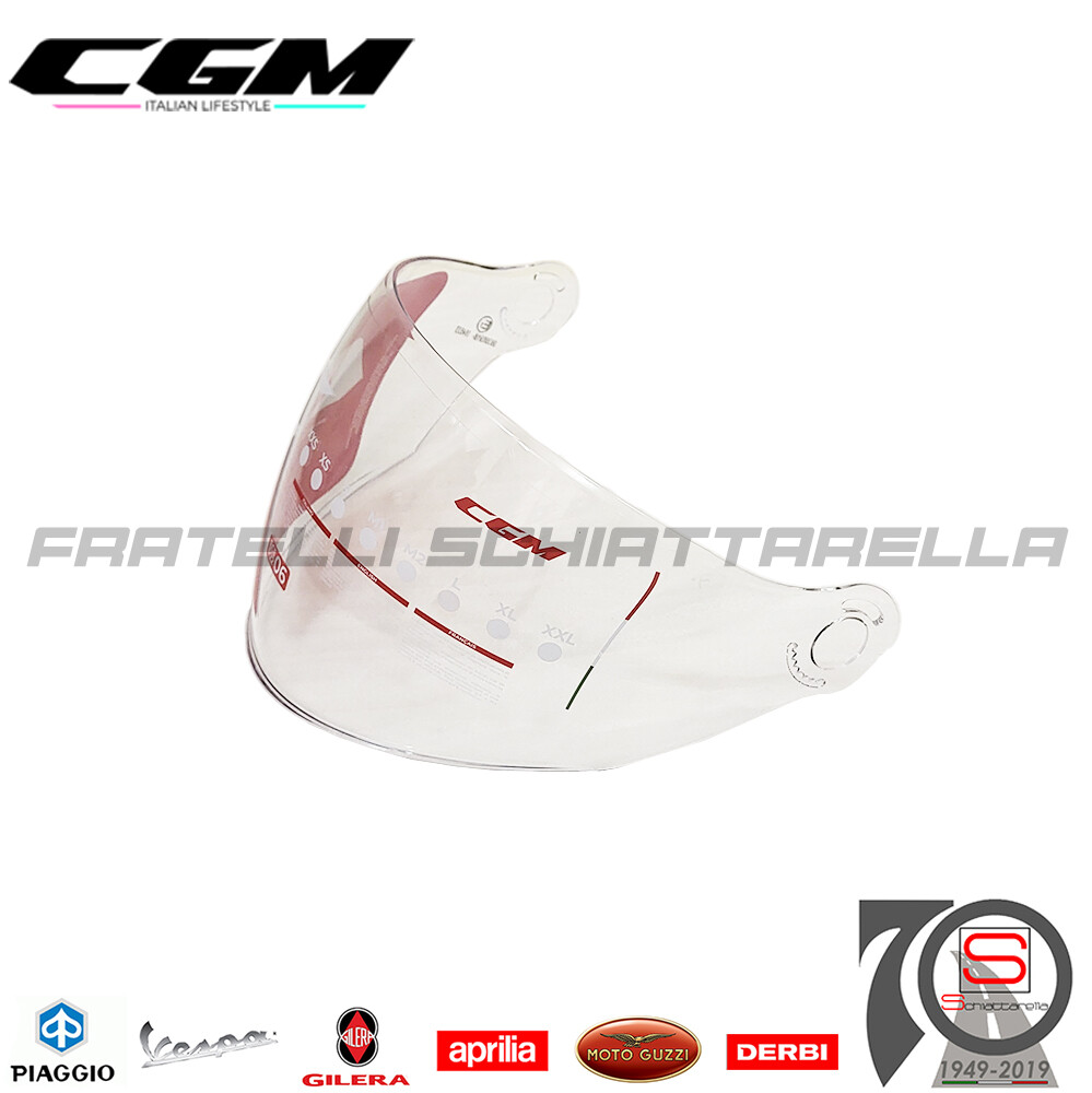 Visiera Lunga Trasparente Casco Moto Demi Jet CGM 107 Florence / 167 Flo 9167... foto 2