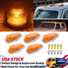 Amber Roof Cab Marker Light for 73-97 Ford F Trucks w/ LED Bulbs Yellow Lens GUS