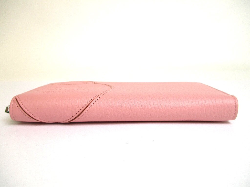 Auth Tiffany & Co. Return to Tiffany Pink Leather Large Zip Wallet