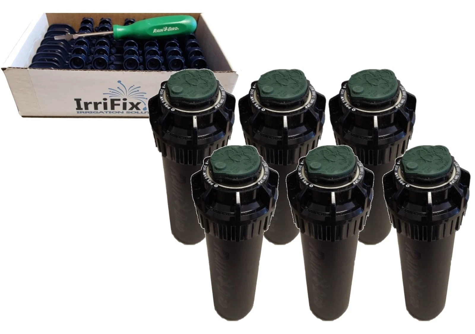 Rain Bird 5000 Plus Series Pressure Regulator Sealamatic Sprinkler Heads Bundle