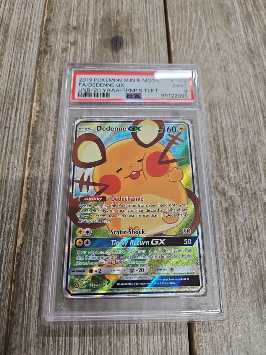 PSA 9 2019 Pokemon Sun & Moon FA/Dedenne GX UNB '20 YAAA TRNRS