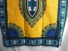 YELLOW BLUE AFRICAN  PRINT DASHIKI MEN'S WOMEN'S SHIRT BLOUSE TOP XL 1X 2X — photo 7