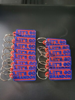 Lets Go Brandon 3D printed Keychain