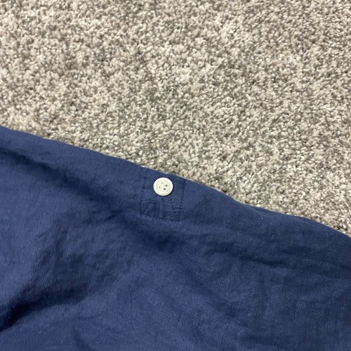 Ralph Lauren Shirt womens 1X plus Polka Dot girly roll up tab button up blue - Picture 8 of 12