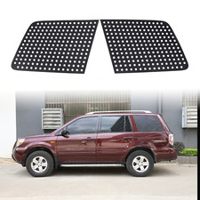 Black Aluminumalloy Rear Triangle Window Cover Trim For Honda Pilot 2003-2008