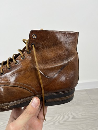 Stivali uomo Officine Creative in pelle marrone made in Italy taglia 9 us - Foto 15 di 15