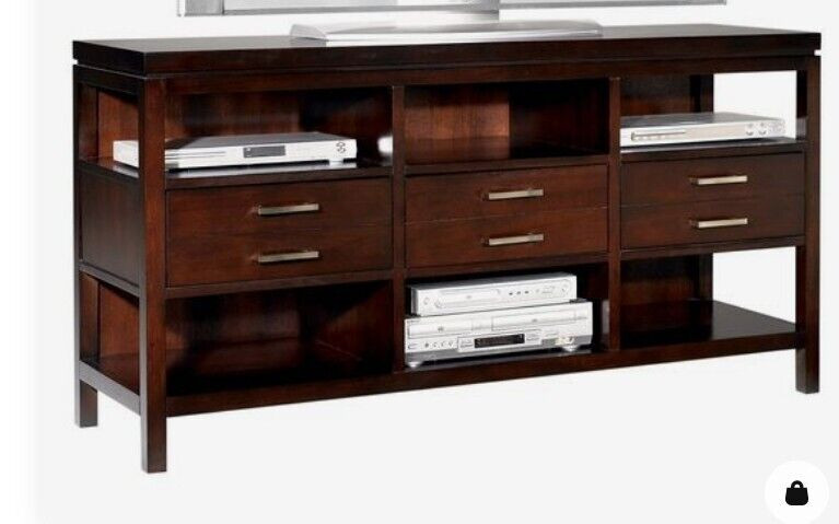 ANTIQUE HAMPTON BAY ENTERTAINMENT 10-112713-L TV CONSOLE & E