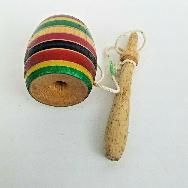 Small Authentic Balero MultiColor Wooden Mexican Traditional Toy
