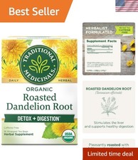 Organic, Roasted, Dandelion Root Tea - Supports Normal Detox Digestion - Ko...