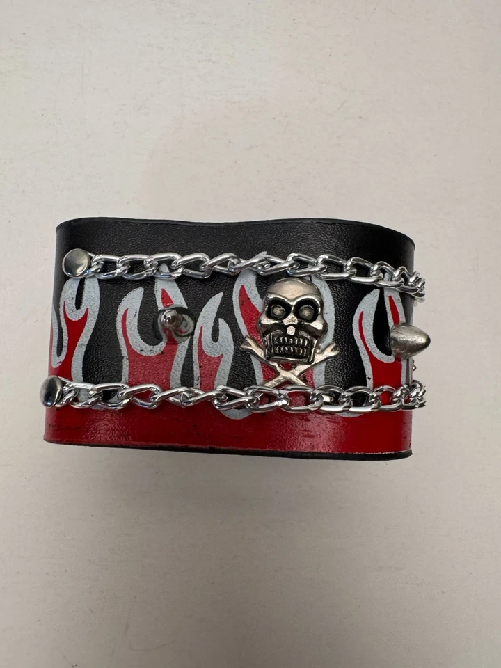 Pulsera Punk Gótica Negra Spike Remache Metal Tachonado Pulsera Anillos Bandana  Foto 3 de 4