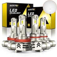 4x AUXITO 9005 H11 LED Headlight Bulbs Conversion Kit High Low Beam Bright White
