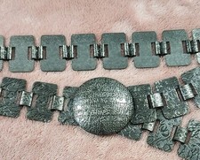 Sarah Coventry Etched Brass Medallion Belt