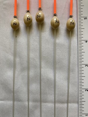 ACKOO Handmade x 5  pole floats. Rare & extremely strong