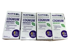 (4) Natrol Cognium Memory Extra Strength & Memory Exp 01/31/26++