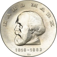 [#1166658] Democratic Republic of Germany, 20 Mark, 1968, Silber, VZ+, KM:21