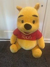Disney Jumbo XL Winnie The Pooh Stuffed Plush Bear 28  Tall Sitting Mattel 90  s