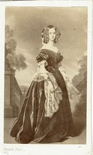 PHOTO CDV FRANCK Ca 1870 La Reine de Belgique Louise Marie d Orléans