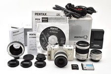 SC : 942 Almost Unused Pentax Q White 01 02 06 Triple lens From JAPAN