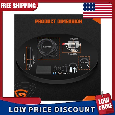 #ad #ad 255LPH Inline For Chevy LS Swap High Pressure EFI Fuel Pump w Install Kit GSL392 $60.99