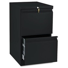 The Hon 33820RP Pedestal 2-Drawer File Cabinet Black 28" Height