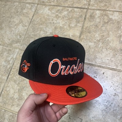 Hay Club Baltimore Oriels Script New Era Fitted Size 7 1/4 59Fifty Cap Hat