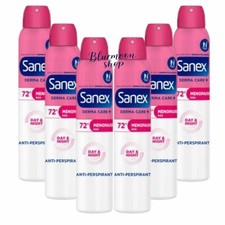 6 x Sanex Derma Care Menopause Antiperspirant Odour Protection Deodorant 200ml