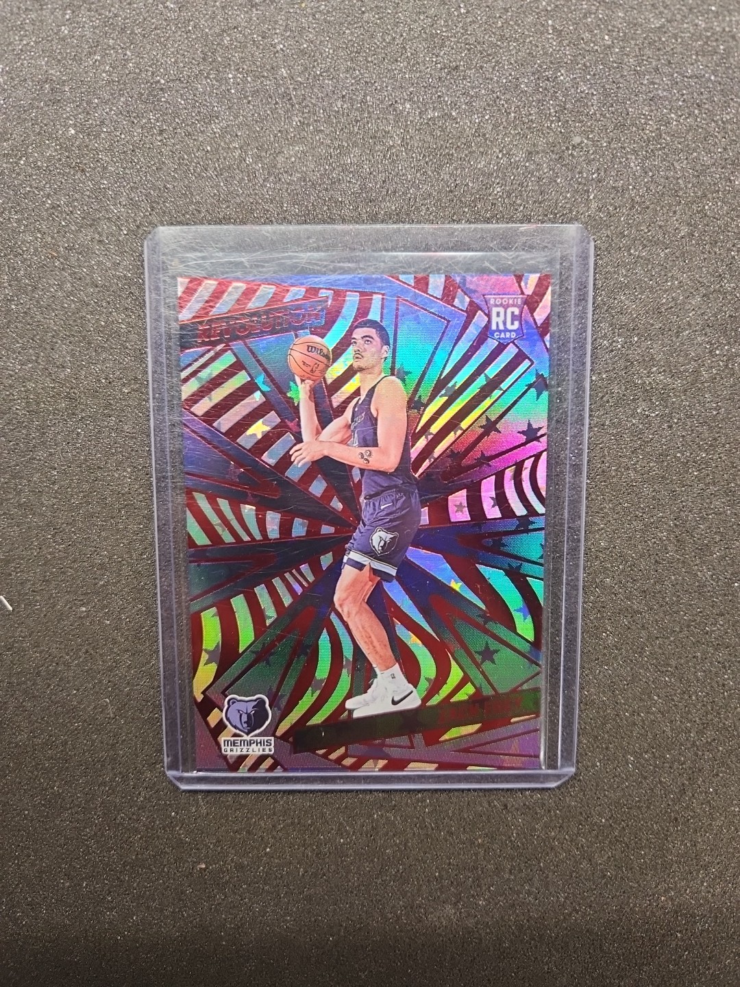 2024-25 Panini Revolution Rookies Zach Edey #134 Red Astro /299 (RC)